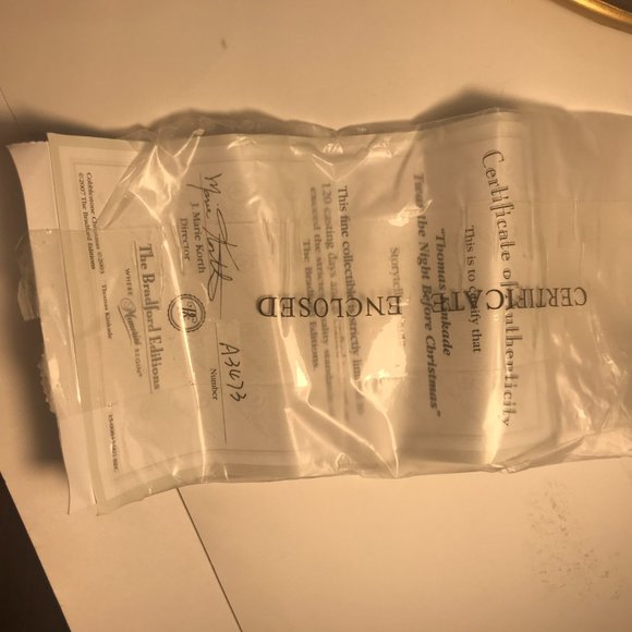 Thomas Kinkade Twas The Night Before Christmas Tabletop Santa Figure Bradford - Picture 10 of 13